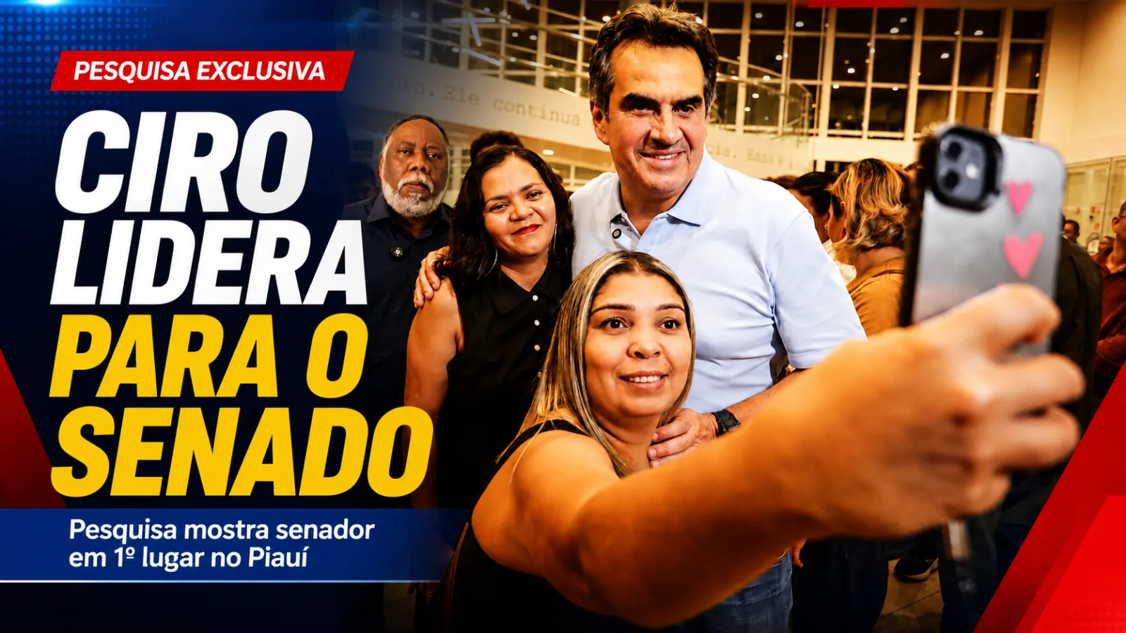 Ciro Nogueira lidera pesquisa para o Senado