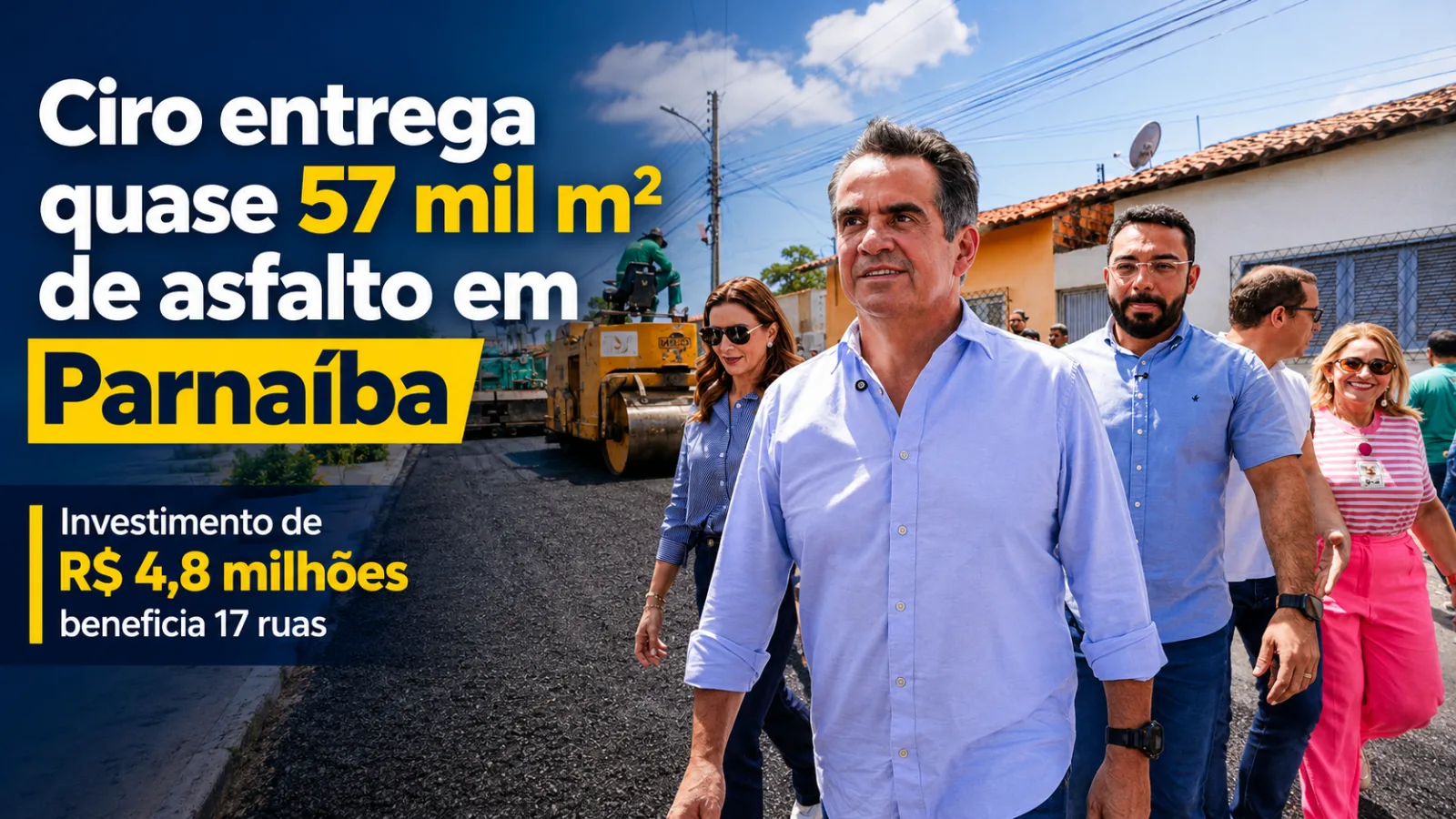 57 mil m² de asfalto em Parnaíba